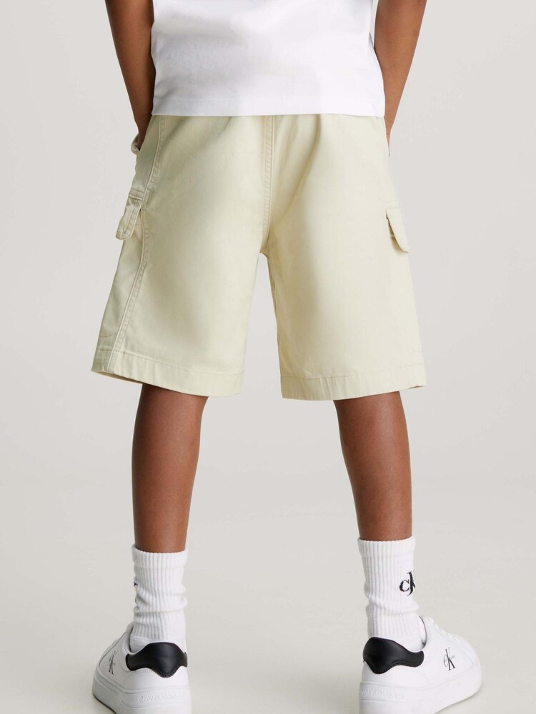 Calvin Klein Green Logo Cargo Shorts - Image 2 of 6