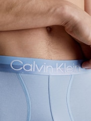 Calvin Klein Grey/Blue/Black Structure Cotton Trunks 3 Pack Boxers - Image 4 of 4