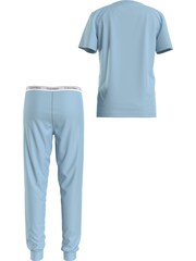 Calvin Klein Blue Slogan Pyjama Set - Image 2 of 5