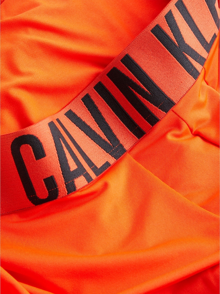 Calvin Klein Orange/Blue/Grey Large Logo Band Trunk Boxers 3 Pack - Image 3 of 3