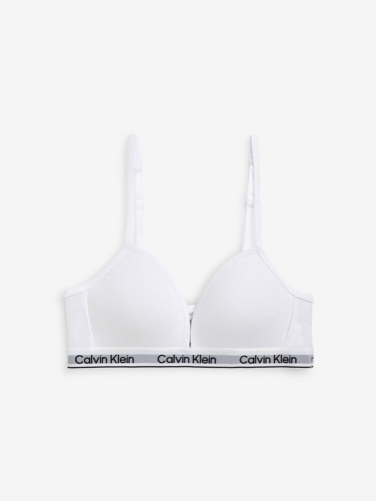 Calvin Klein White Single Triangle Bralette - Image 1 of 1