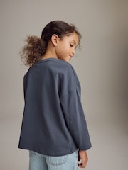 Blue/Grey Neon Hello Kitty Long Sleeve 100% Cotton Top (3-16yrs) - Image 4 of 8