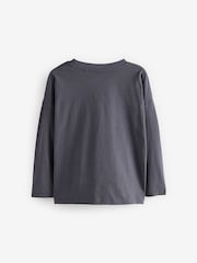 Blue/Grey Neon Hello Kitty Long Sleeve 100% Cotton Top (3-16yrs) - Image 6 of 8