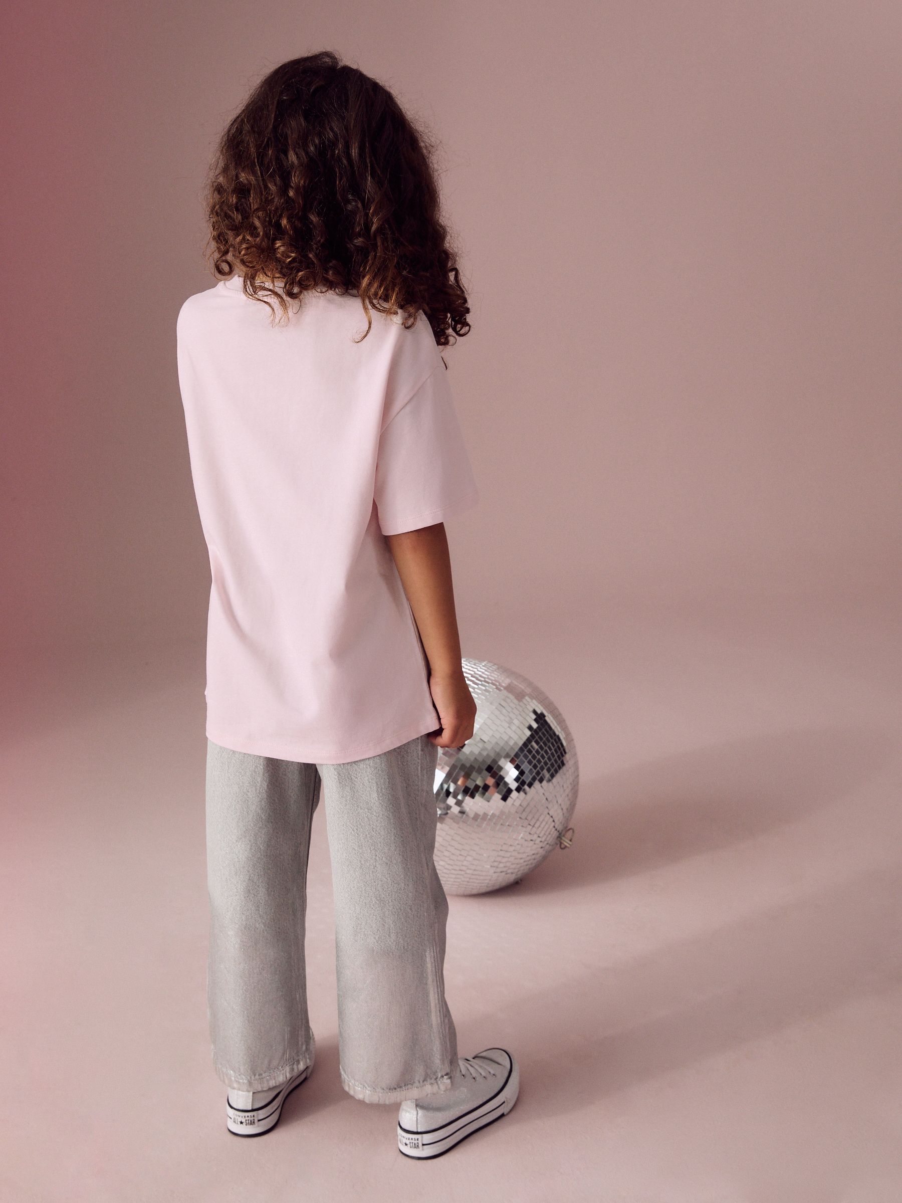 Buy Pink/Lilac Oversized Graphic T-Shirt (3-16yrs) from Next USA