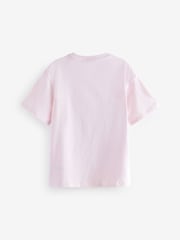 Pink/Lilac Oversized Graphic Print T-Shirt (3-16yrs) - Image 5 of 7