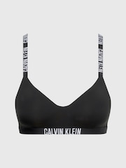 Calvin Klein Black Slogan Strap Bralette - Image 1 of 3