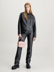 Calvin Klein Pink Slogan Cross-Body Bag - Image 1 of 5