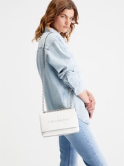 Calvin Klein White Slogan Cross-Body Bag - Image 1 of 7