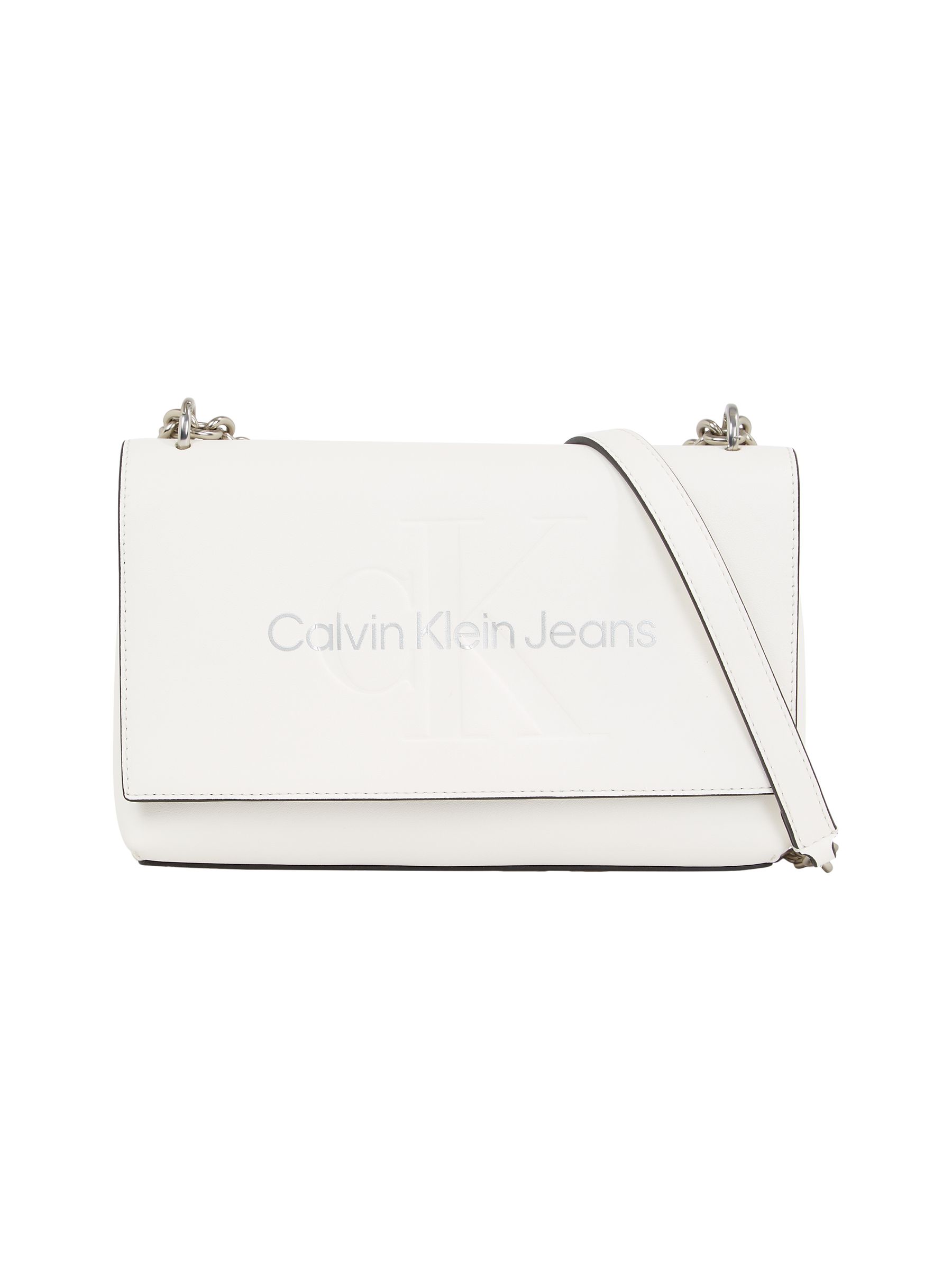Calvin klein white shoulder bag discount