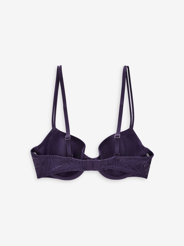 Calvin Klein Purple Cut Out Lined Bra - Image 2 of 3