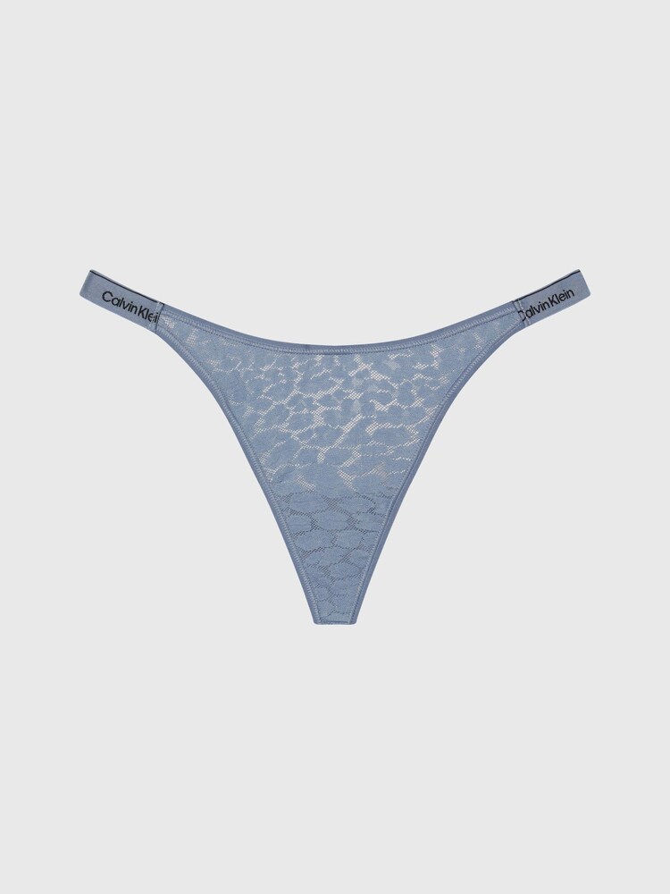 Calvin Klein Blue Lace String Thong - Image 4 of 4