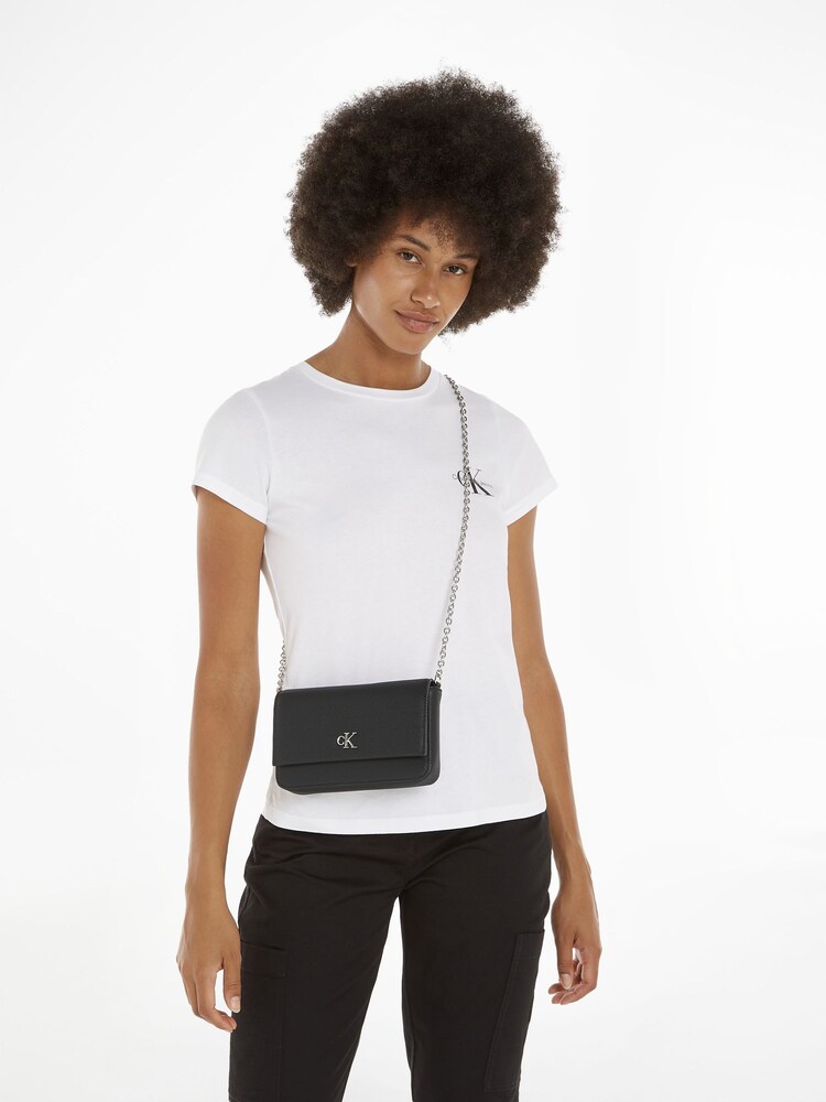 Calvin Klein Black Logo Monogram Chain Bag - Image 1 of 1 Calvin Klein Black Logo Monogram Chain Bag - Image 1 of 1