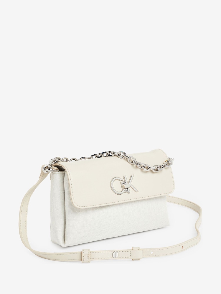 Calvin Klein White Mini Cross-Body Bag - Image 1 of 6 Calvin Klein White Mini Cross-Body Bag - Image 1 of 6