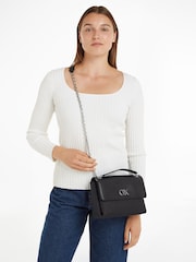 Calvin Klein Black Logo Shoulder Bag - Image 1 of 8