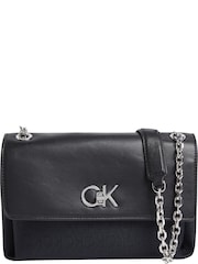Calvin Klein Black Logo Shoulder Bag - Image 3 of 8