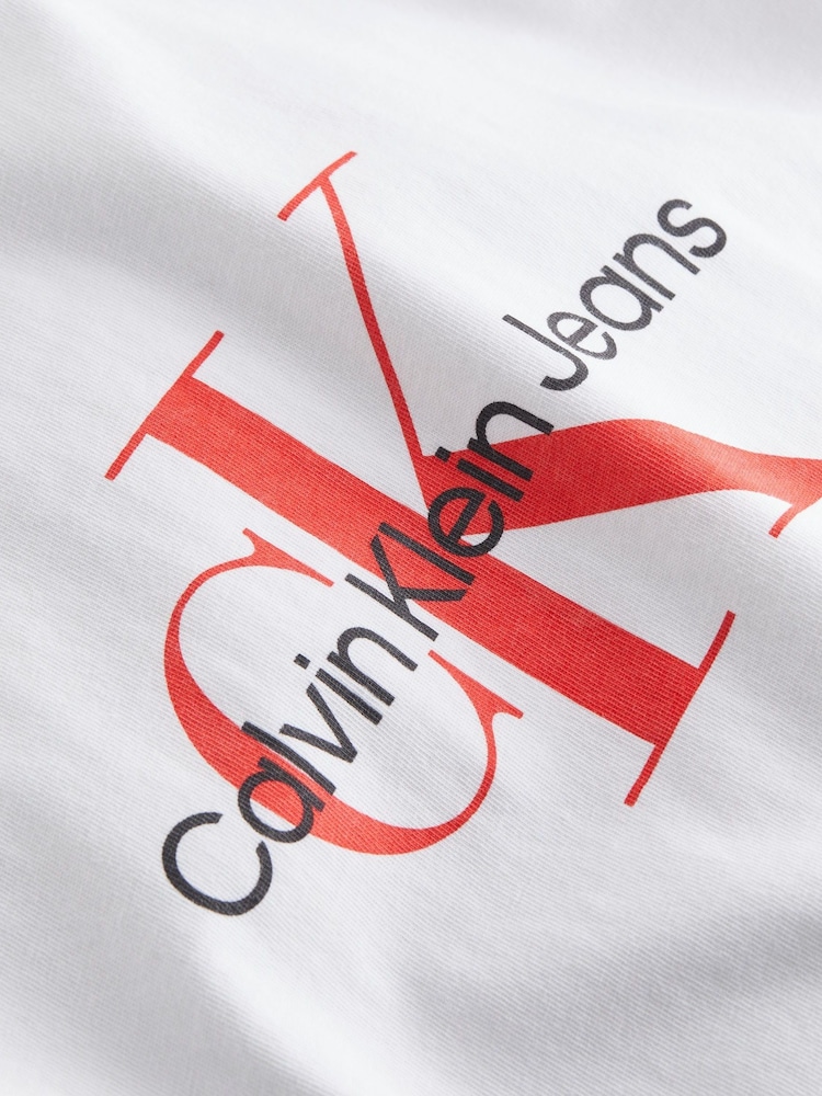 Calvin Klein White Logo T-Shirt - Image 3 of 3 Calvin Klein White Logo T-Shirt - Image 3 of 3