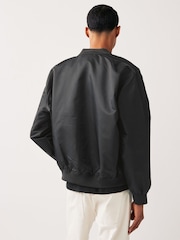 Calvin Klein Black Logo Bomber Jacket - Image 2 of 5