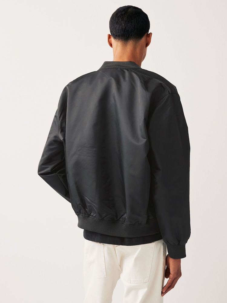 Calvin Klein Black Logo Bomber Jacket - Image 2 of 5