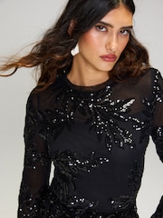 Lipsy Sequin Mesh Long Sleeve Top - Изображение 4 6