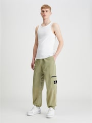 Calvin Klein White Woven Tab Tank Top - Image 1 of 2