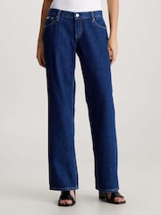 Calvin Klein Blue Low Rise Baggy Jeans - Image 1 of 5