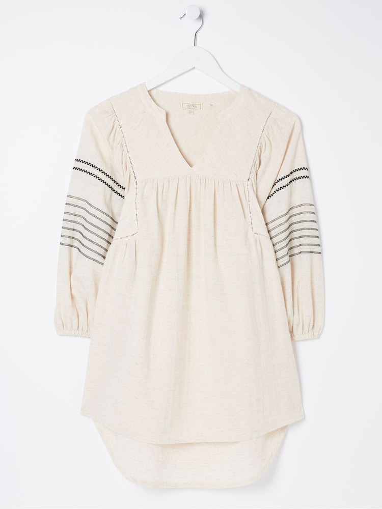 FatFace Natural Embroidered Tunic - Image 4 of 4