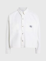 Calvin Klein White Woven Logo Relaxed Shirt - Image 3 of 3
