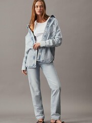 Белая футболка в рубчик бойфренда Calvin Klein Jeans - Изображение 4 из 5