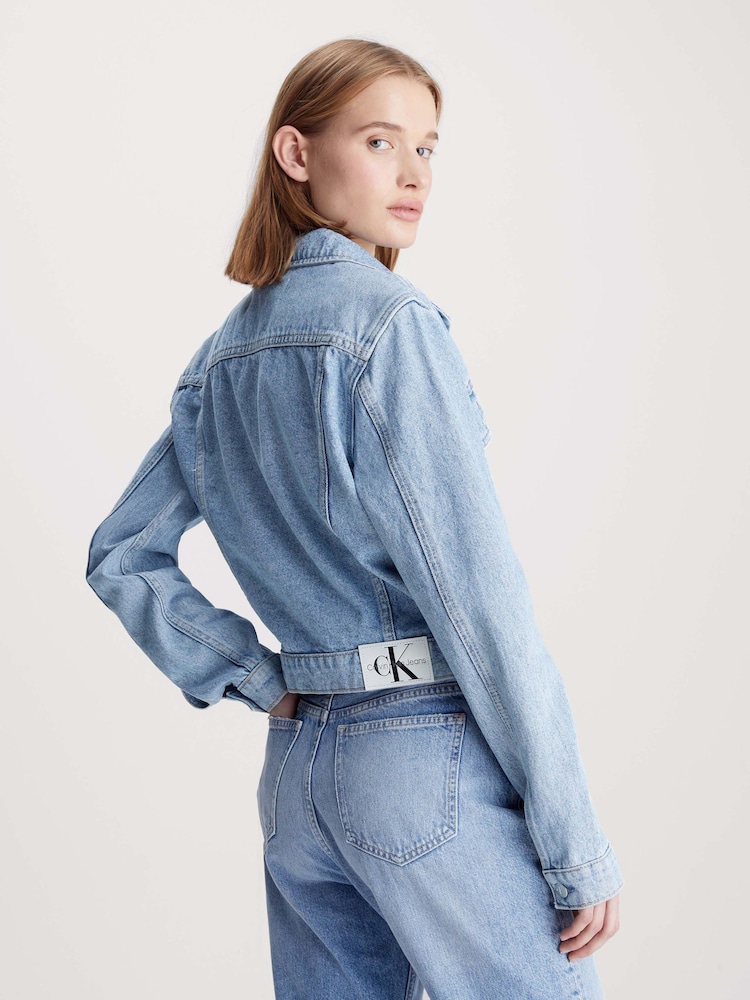 Calvin Klein Jeans Blå 100% bomull Croppad 90s väst - Bild 2 av 4