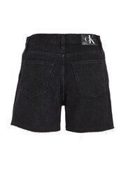 Calvin Klein Black Mom 100% Cotton Turn Up Shorts - Image 5 of 6