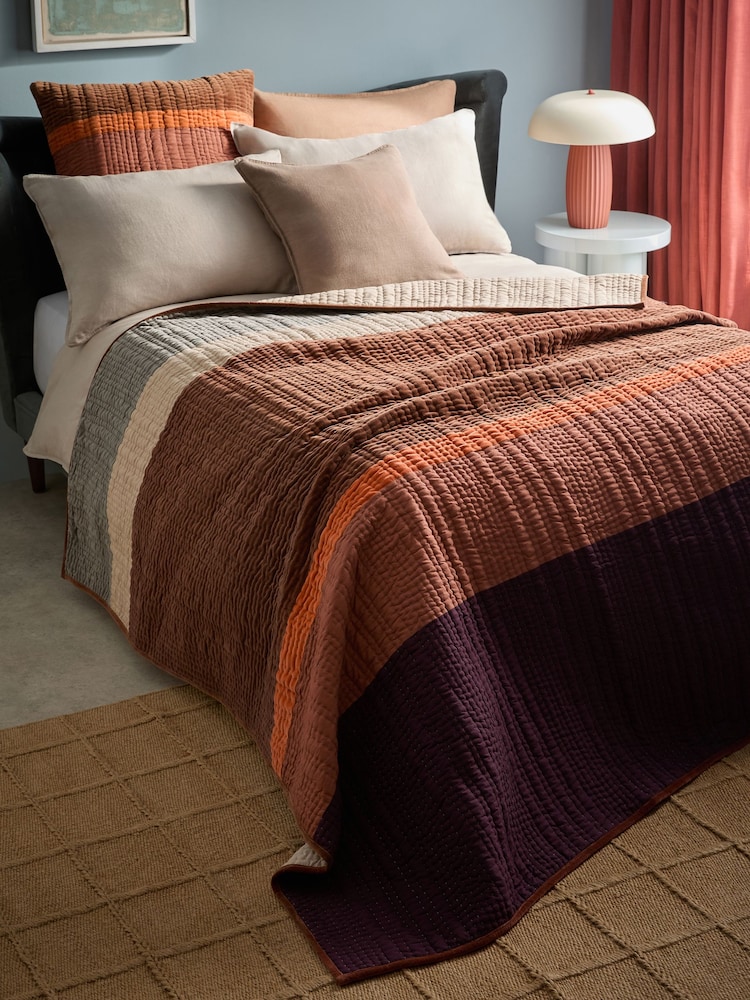 MADE.COM Valli Cotton Velvet Patchwork Bedspread - Image 1 of 6