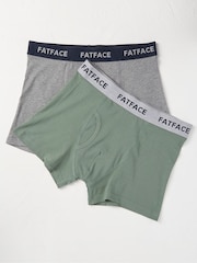 FatFace Multi Plain Boxers 2 Pack - Image 4 of 5