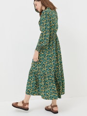 FatFace Green Spring Floral Maxi Dress - Image 2 of 4