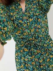 FatFace Green Spring Floral Maxi Dress - Image 3 of 4