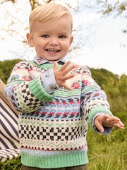 Cath Kidston Multi Fairisle Pattern Knitted Jumper (3mths-7yrs) - Image 1 of 4