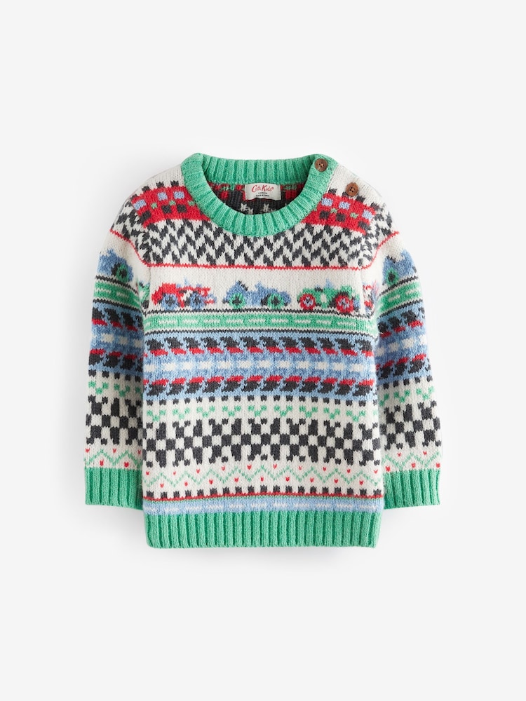 Cath Kidston Multi Fairisle Pattern Knitted Jumper (3mths-7yrs) - Image 1 of 4