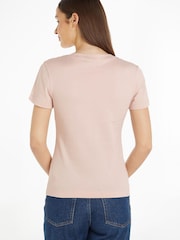 Розовый - Calvin Klein Jeans Шорты с логотипом из слим фит 100% хлопка - Image 2 of 6