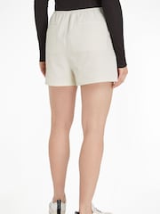 Calvin Klein White 100% Cotton Seersucker Shorts - Image 2 of 6