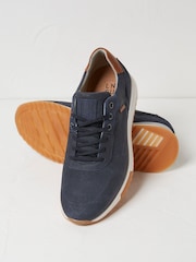 FatFace Wells Blue Leather Runner Trainers - Image 2 of 3