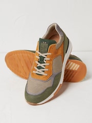 FatFace Oakes Green Leather Trainers - Image 2 of 3