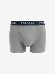 FatFace Blue/Grey Classic Cotton Boxer 3 Pack - Image 3 of 6