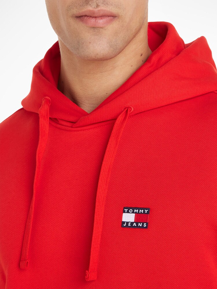 Tommy Jeans Red Badge 100% Cotton Hoodie - Image 3 of 6