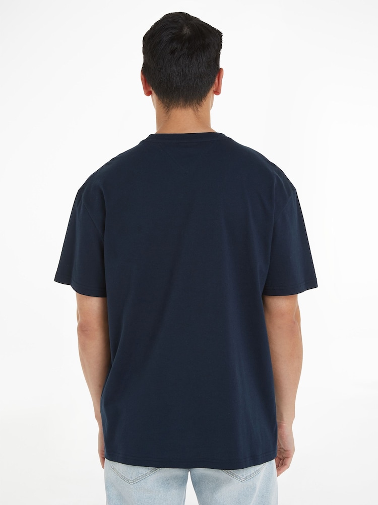 Tommy Jeans Blue Varsity T-Shirt - Image 2 of 6 Tommy Jeans Blue Varsity T-Shirt - Image 2 of 6