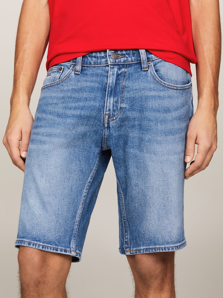 Tommy Jeans Blue Scanton Denim Shorts - Image 1 of 6