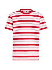 Tommy Jeans Red Stripe 100% Cotton T-Shirt - Image 5 of 6
