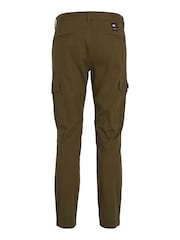 Tommy Jeans Green Austin Cargo Trousers - Image 4 of 6