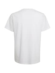 Tommy Jeans White Slim Essential Flag 100% Cotton T-Shirt - Image 5 of 6