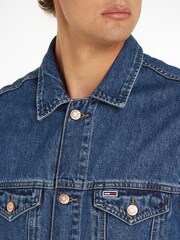Tommy Jeans Blue Ryan Regular Trucker Denim Jacket - Image 3 of 6