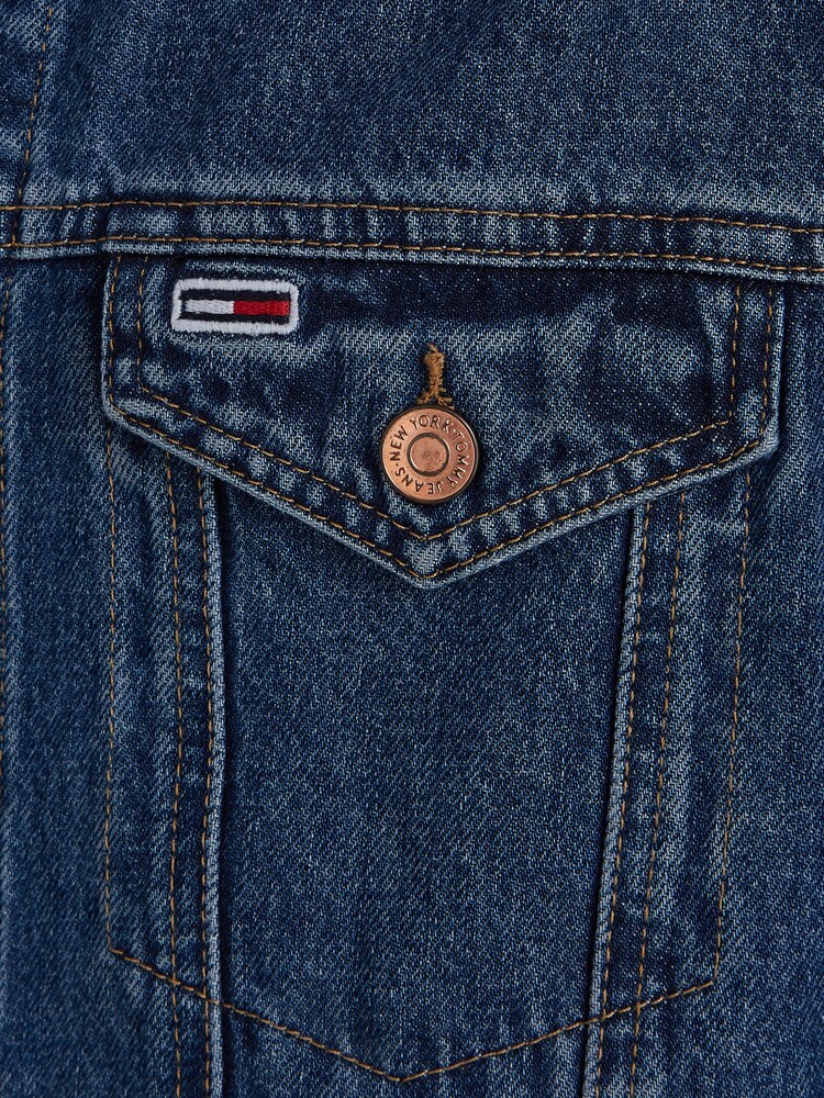Tommy Jeans Blue Ryan Regular Trucker Denim Jacket - Image 6 of 6 Tommy Jeans Blue Ryan Regular Trucker Denim Jacket - Image 6 of 6