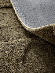 Moss Green Lustrous Cut Shapes Rug - Image 6 of 6